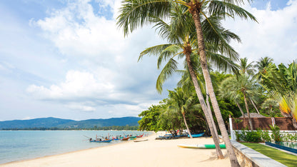 Beachfront 5-bedrooms sunset side villa in Lipa Noi beach (private beach, can be combined with neighbour 5bd villa, private tennis court on private area)