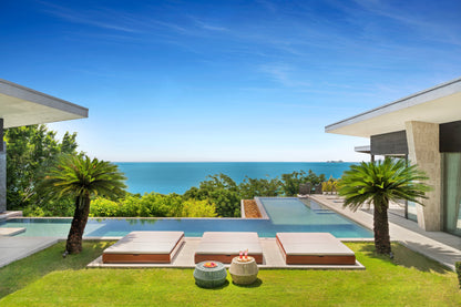 Seaview 5-bedrooms cliff villa in Maenam (private gym, huge living room, kids room)