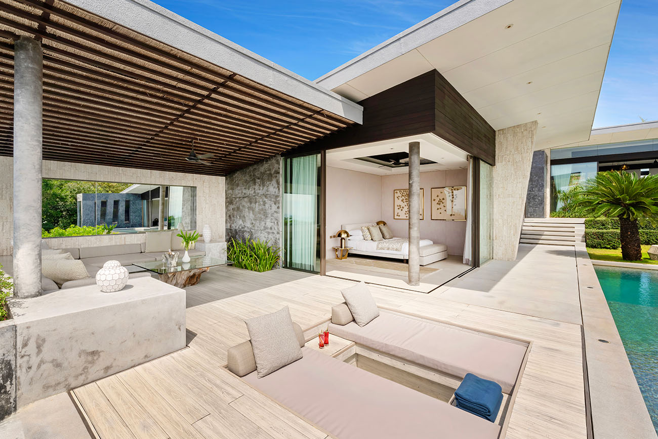 Seaview 5-bedrooms cliff villa in Maenam (private gym, huge living room, kids room)