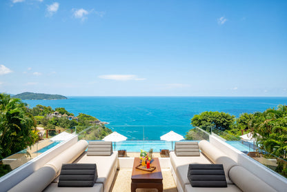 Seaview 8-bedrooms villa in Millionaire’s Mile Kamala beach (private gym, game room, trampoline, basketball ring, garden for catering; bathtub in each room)