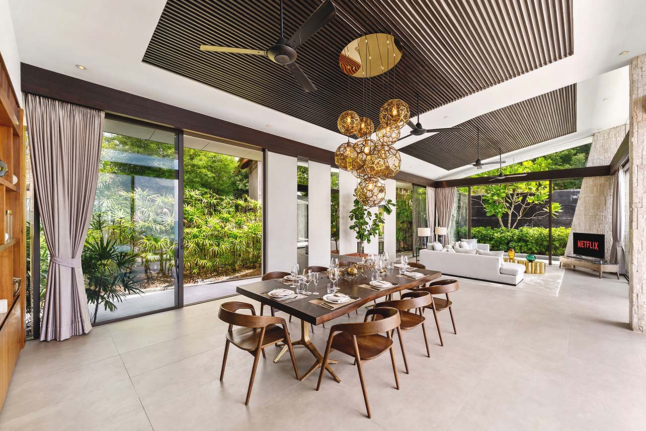 Seaview 5-bedrooms cliff villa in Maenam (private gym, huge living room, kids room)