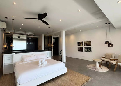 Seaview 2-bedrooms 2-storey villa on the rock in Bophut (large living room, kitchen, terrace, and infinity swimming pool , can be combined with similar neighbour villa up to 17 bedrooms)