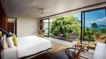 Seaview "Rock House" 5-bedrooms 2-storey villa on the rock in Bophut (Sunset and sunrise side, 300 meters to the beach, cinema room, yoga terrace)