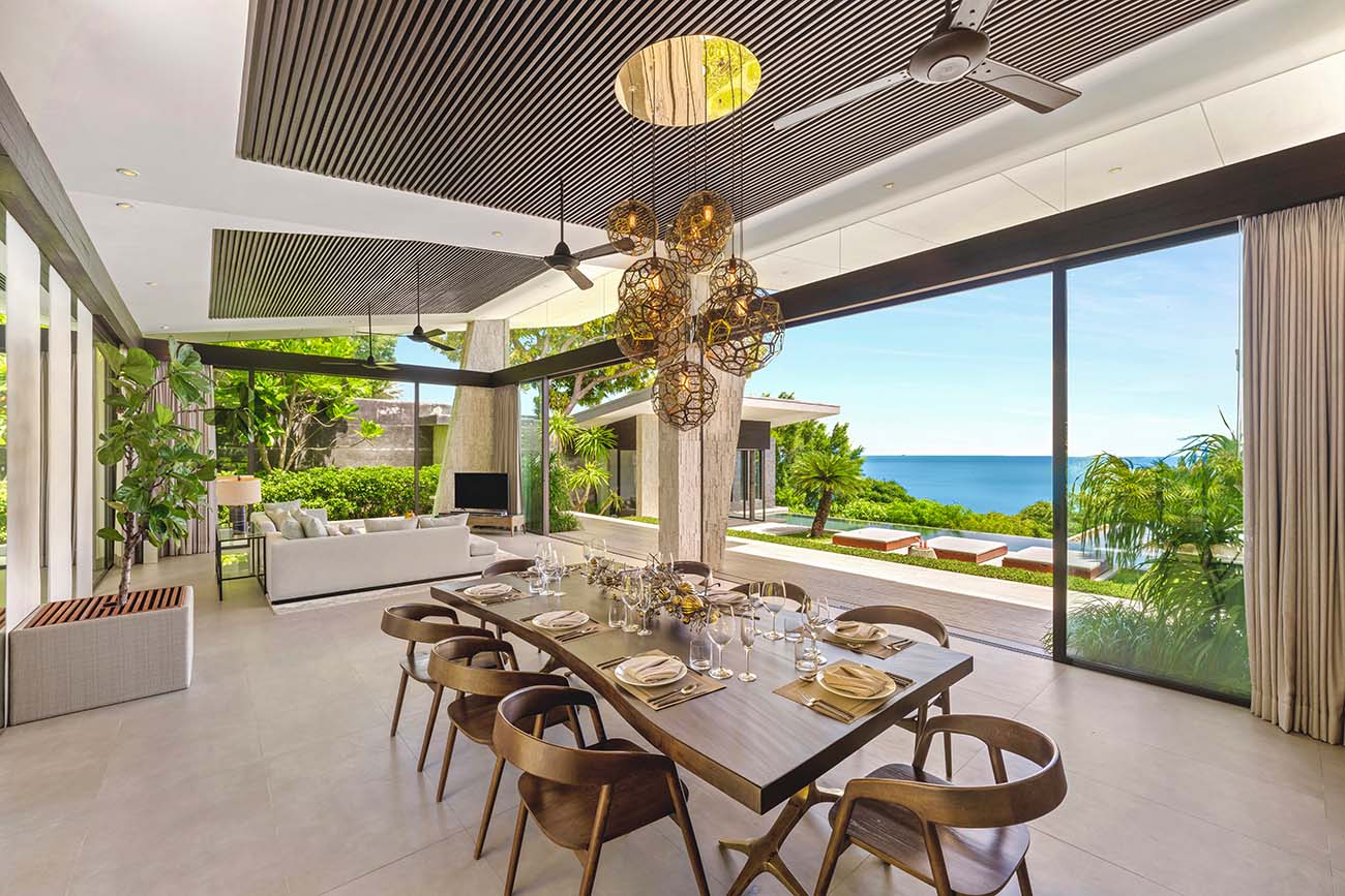 Seaview 5-bedrooms cliff villa in Maenam (private gym, huge living room, kids room)