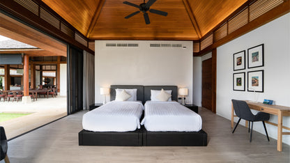 Beachfront contemporary Thai style 6-bedrooms villa in Natai beach (for large group and bespoke events; max. event capacity: 150 guests; can be combined with neighbour’s 6bd villa)