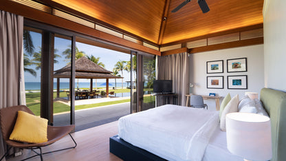 Beachfront contemporary Thai style 6-bedrooms villa in Natai beach (for large group and bespoke events; max. event capacity: 150 guests; can be combined with neighbour’s 6bd villa)