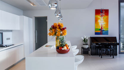 Seaview 5-bedrooms villa in Naithon beach (Piano, Tv room, private security area)