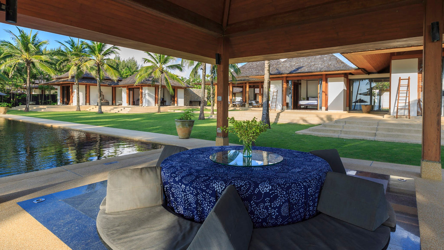 Beachfront Thai style 6-bedrooms villa in Natai beach (for large group; max. event capacity: 150 guests; can be combined with neighbour’s 6bd villa)