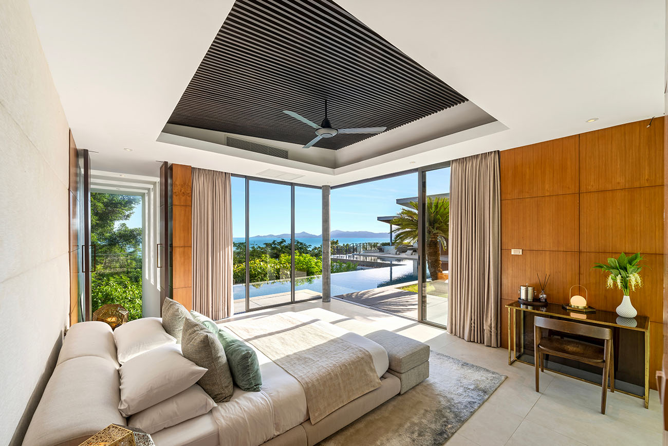 Seaview 5-bedrooms cliff villa in Maenam (private gym, huge living room, kids room)