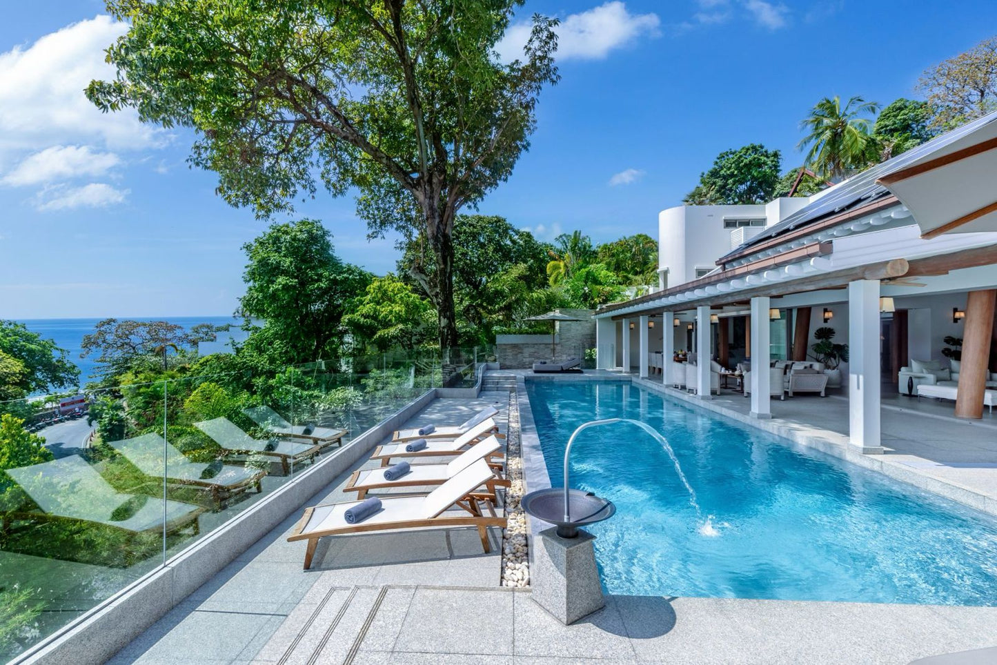 Panoramic seaview luxury villa 6-bedrooms in Katamanda village (300m to Kata Noi beach; the 24-hour secured estate features a clubhouse with a tennis court)