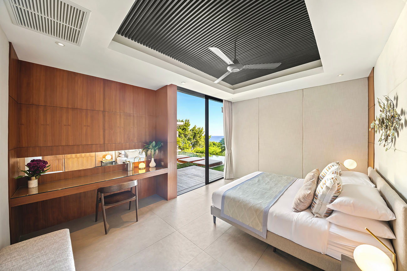 Seaview 5-bedrooms cliff villa in Maenam (private gym, huge living room, kids room)