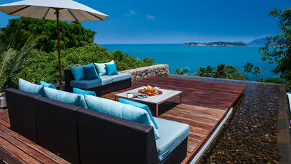 Seaview "Rock House" 5-bedrooms 2-storey villa on the rock in Bophut (Sunset and sunrise side, 300 meters to the beach, cinema room, yoga terrace)