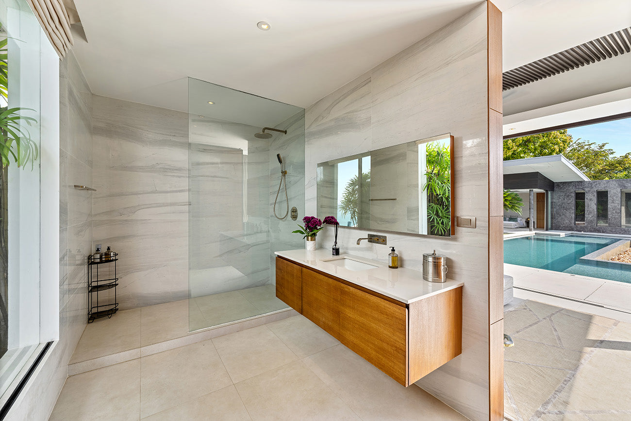 Seaview 5-bedrooms cliff villa in Maenam (private gym, huge living room, kids room)