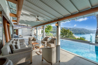 Panoramic seaview luxury villa 6-bedrooms in Katamanda village (300m to Kata Noi beach; the 24-hour secured estate features a clubhouse with a tennis court)