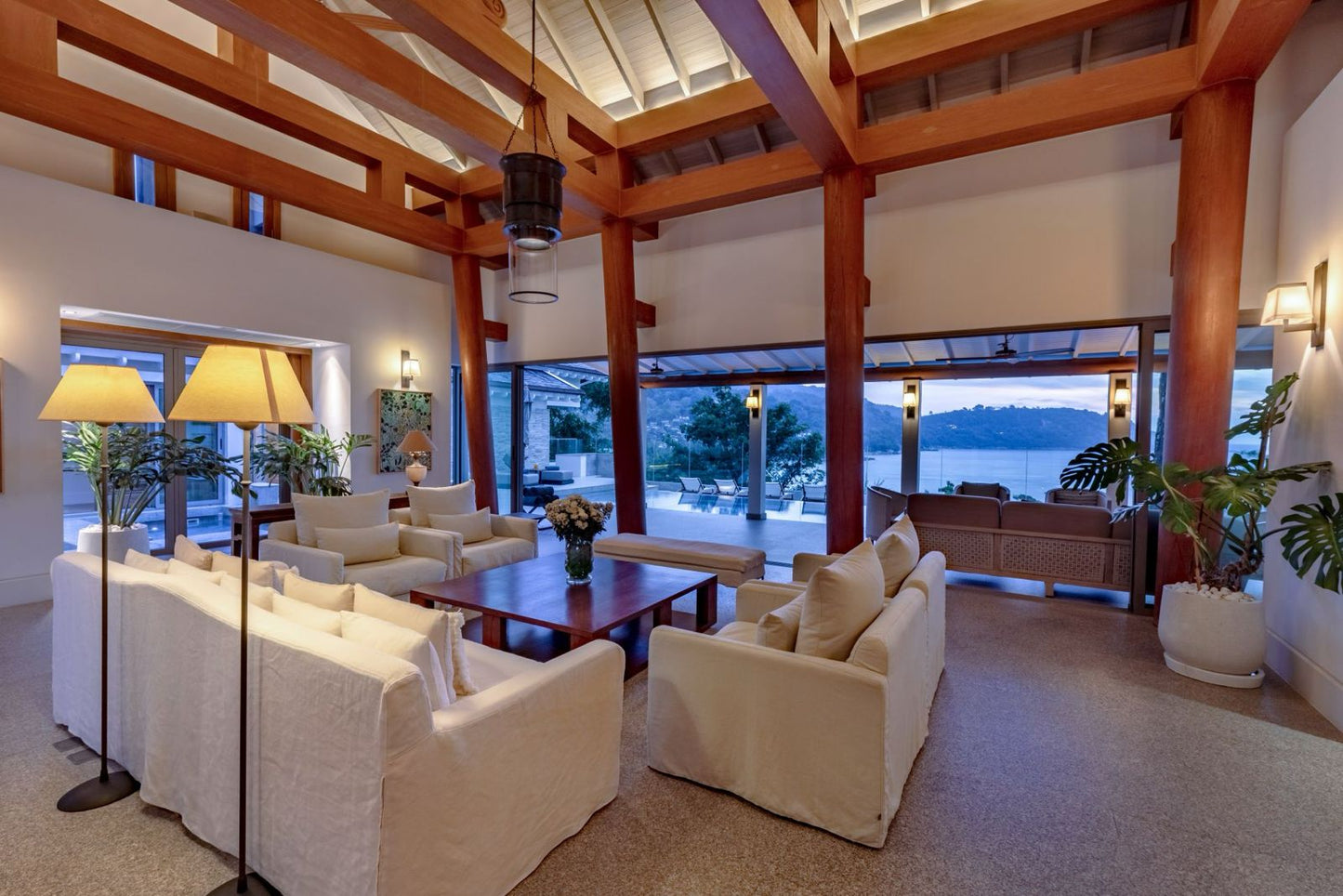 Panoramic seaview luxury villa 6-bedrooms in Katamanda village (300m to Kata Noi beach; the 24-hour secured estate features a clubhouse with a tennis court)