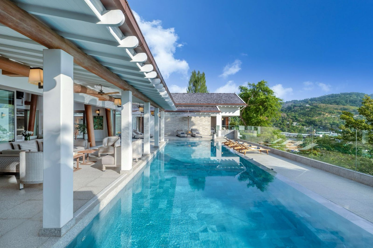 Panoramic seaview luxury villa 6-bedrooms in Katamanda village (300m to Kata Noi beach; the 24-hour secured estate features a clubhouse with a tennis court)