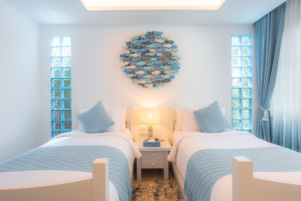 Beachfront family villa on Natai beach 6-bedrooms (4bd in main building, 2bd in guest house)