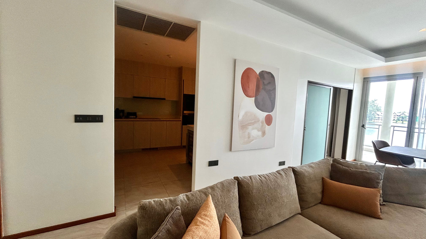 Lake view 3-bedrooms apartment in Bangtao beach (roof top with swimming pool and bbg, large terrace and living room)