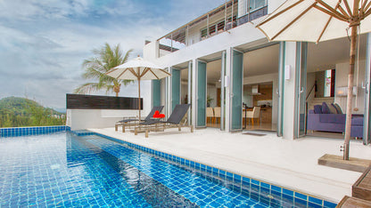 Panoramic sunset seaview hillside 4-bedrooms villa in Surin beach (infinity pool, gym, children's playroom, jacuzzi, full service with private chef)