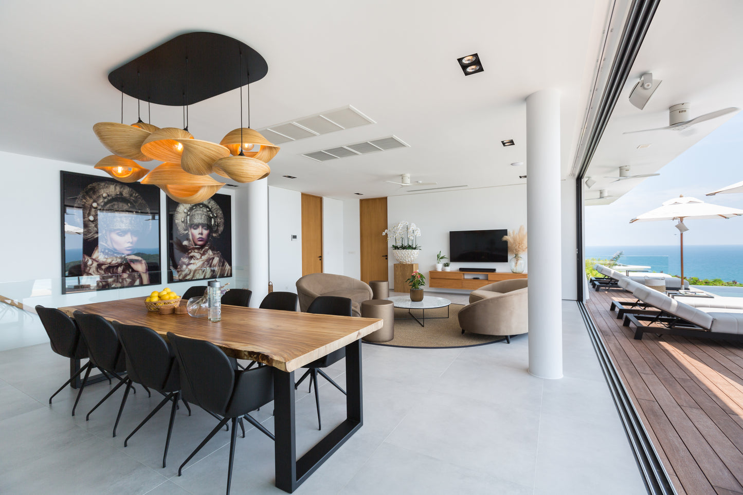 Stunning seaview 4-bedrooms villa on the hill on North Chaweng (could be combined with neighbor 5bd villa, for events max. 60 guests)