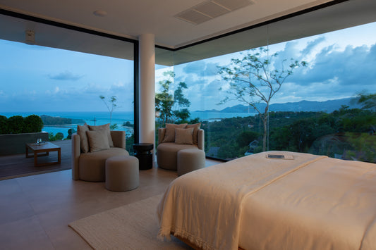 Stunning seaview 5-bedrooms villa on the hill on North Chaweng (could be combined with neighbor 4bd villa, for events max. 60 guests)