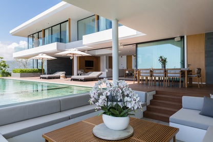 Stunning seaview 5-bedrooms villa on the hill on North Chaweng (could be combined with neighbor 4bd villa, for events max. 60 guests)