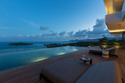 Stunning seaview 5-bedrooms villa on the hill on North Chaweng (could be combined with neighbor 4bd villa, for events max. 60 guests)