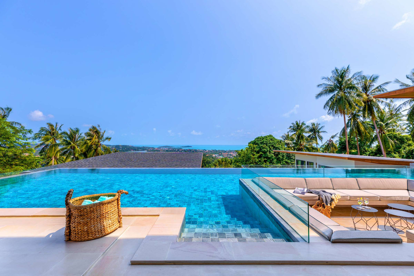 Seaview 6-bedrooms villa with 2 swimming pool in Chaweng beach Koh Samui REQUEST ONLY(private gym, game room, big living room)