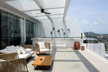 Seaview 2-bedrooms 2-storey villa on the rock in Bophut (infinity pool, can be combined with similar neighbour villa up to 17 bedrooms)