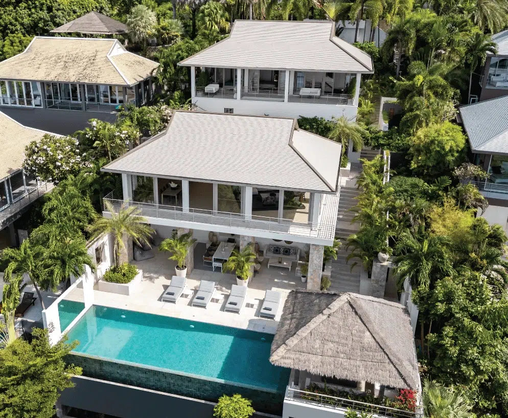 Seaview 5-bedrooms family villa with 12 meters infinity pool in Chaweng beach Koh Samui (Bbq area, yoga area)