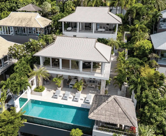 Seaview 5-bedrooms family villa with 12 meters infinity pool in Chaweng beach Koh Samui (Bbq area, yoga area)