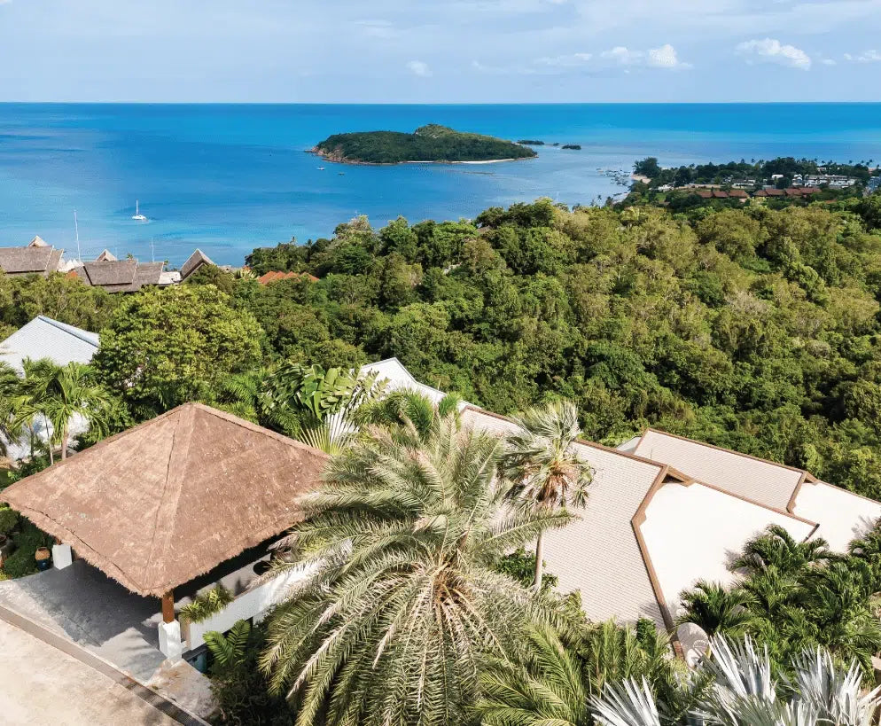 Seaview 5-bedrooms family villa with 12 meters infinity pool in Chaweng beach Koh Samui (Bbq area, yoga area)