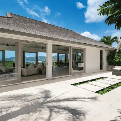 Seaview 5-bedrooms family villa with 12 meters infinity pool in Chaweng beach Koh Samui (Bbq area, yoga area)