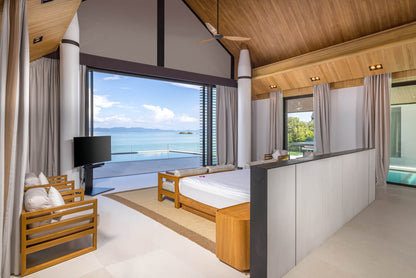 Beachfront 7-bedrooms with private beach villa in Cape Yamu (sauna, cinema room, game room, 2 infinity swimming pools, bar, BBQ)