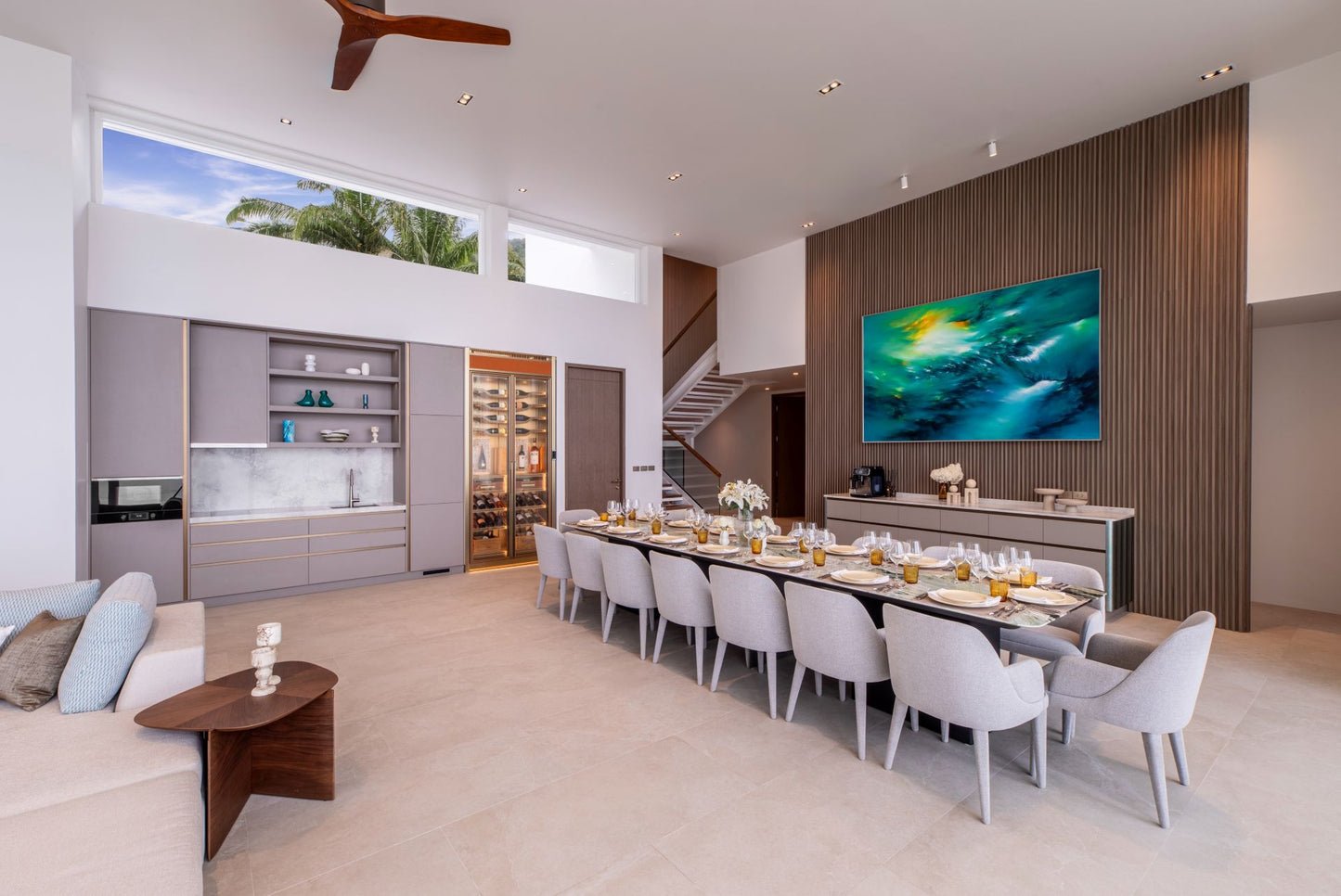 Beachfront new modern style 8-bedrooms villa on Kamala Millionaire's Mile (private beach; can be combined with neighbour’s  6bd villa)