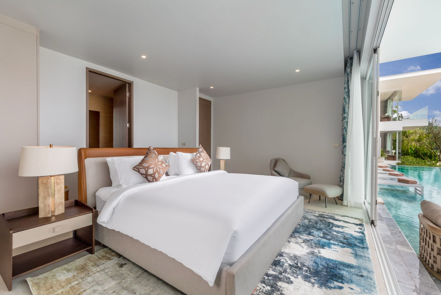 Beachfront new modern style 8-bedrooms villa on Kamala Millionaire's Mile (private beach; can be combined with neighbour’s  6bd villa)