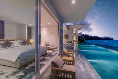 Beachfront new modern style 8-bedrooms villa on Kamala Millionaire's Mile (private beach; can be combined with neighbour’s  6bd villa)