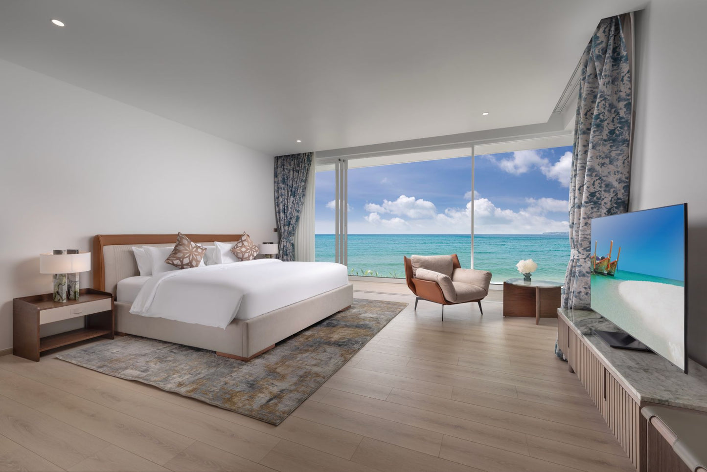 Beachfront new modern style 8-bedrooms villa on Kamala Millionaire's Mile (private beach; can be combined with neighbour’s  6bd villa)