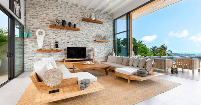 Seaview 6-bedrooms villa with 2 swimming pool in Chaweng beach Koh Samui REQUEST ONLY(private gym, game room, big living room)