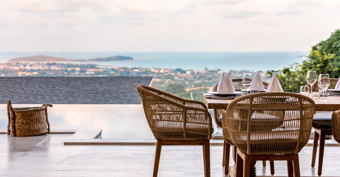 Seaview 6-bedrooms villa with 2 swimming pool in Chaweng beach Koh Samui REQUEST ONLY(private gym, game room, big living room)