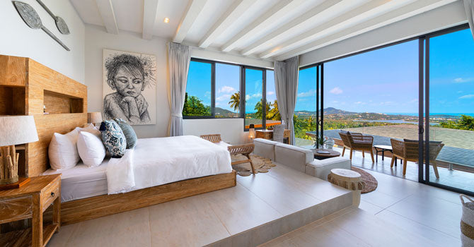 Seaview 6-bedrooms villa with 2 swimming pool in Chaweng beach Koh Samui REQUEST ONLY(private gym, game room, big living room)