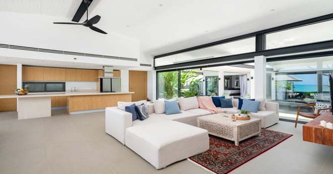 Beachfront 10-bedrooms villa in Natai beach (two 5-bd rooms villas next to each other, private beach, full service)