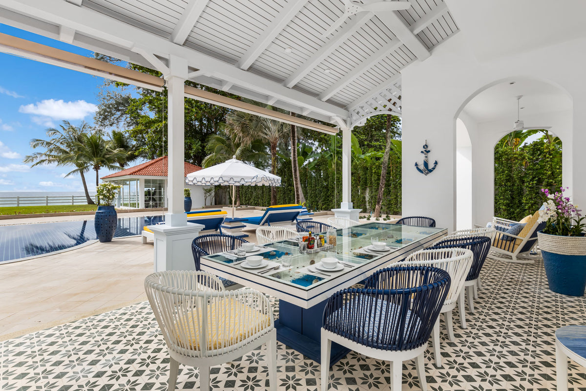 Beachfront family villa on Natai beach 6-bedrooms (4bd in main building, 2bd in guest house)