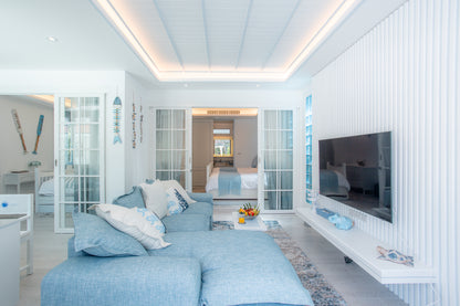 Beachfront family villa on Natai beach 6-bedrooms (4bd in main building, 2bd in guest house)