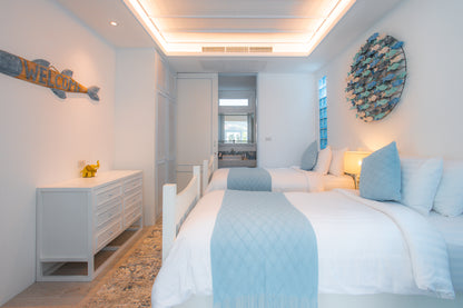 Beachfront family villa on Natai beach 6-bedrooms (4bd in main building, 2bd in guest house)