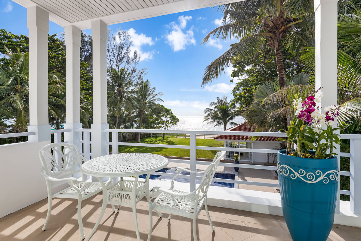 Beachfront family villa on Natai beach 6-bedrooms (4bd in main building, 2bd in guest house)