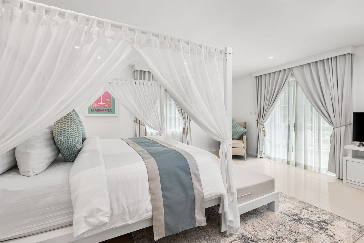 Beachfront family villa on Natai beach 6-bedrooms (4bd in main building, 2bd in guest house)