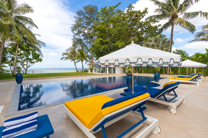 Beachfront family villa on Natai beach 6-bedrooms (4bd in main building, 2bd in guest house)