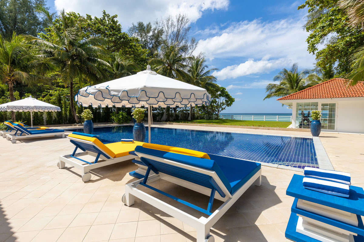 Beachfront family villa on Natai beach 6-bedrooms (4bd in main building, 2bd in guest house)