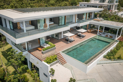 Stunning seaview 5-bedrooms villa on the hill on North Chaweng (could be combined with neighbor 4bd villa, for events max. 60 guests)